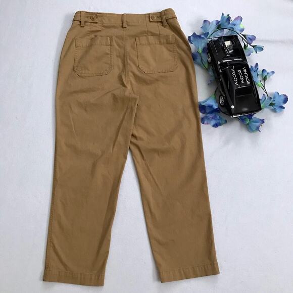 Talbots High Waist Patch Pocket Crop Pants Women 8 - Picture 5 of 11